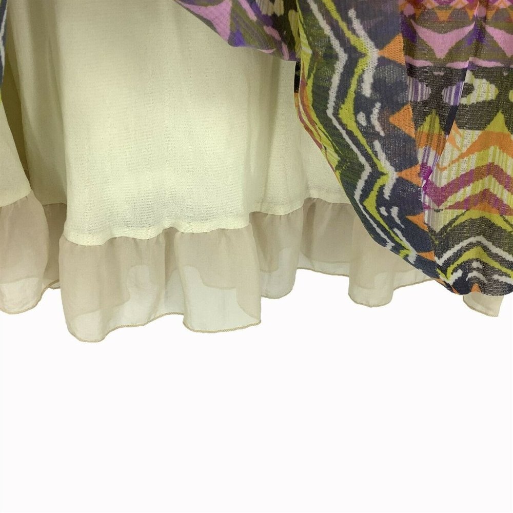 Anthropologie Weston Wear Women's Medium M Short Sleeve Flare Tulle Skater Dress - Picture 5 of 9